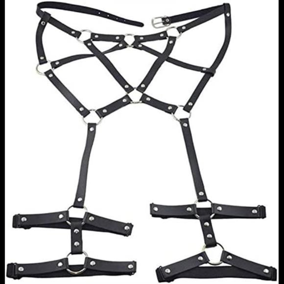 Punk Leather Harness for Women, Sexy Waist Garter Belt main image 7